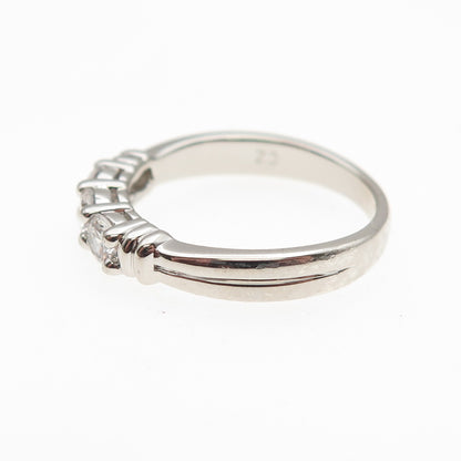925 Sterling Silver Round-Cut C Z Wedding Ring Size 6