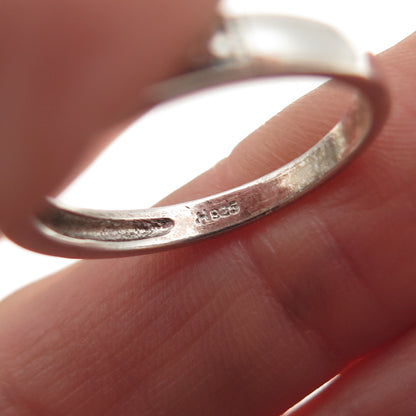 JH Young 925 Sterling Silver Round-Cut C Z Half Eternity Band Ring Size 7