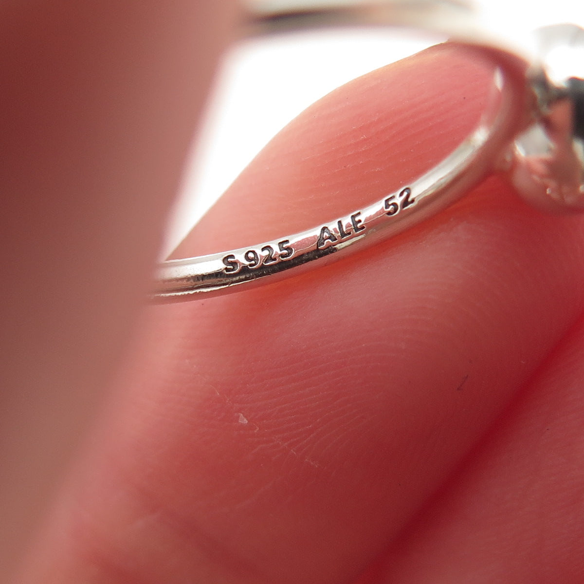 Pandora 925 Sterling Silver Lab-Created Ruby January Birthstone Ring Size 6