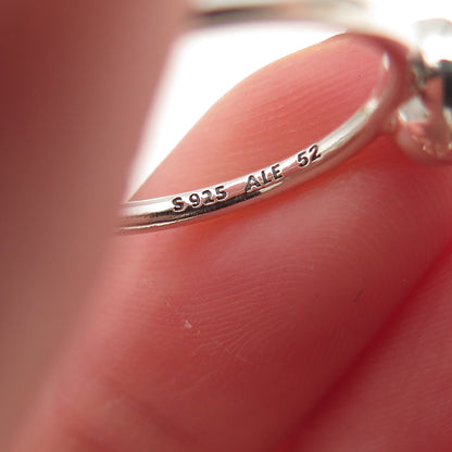 Pandora 925 Sterling Silver Lab-Created Ruby January Birthstone Ring Size 6