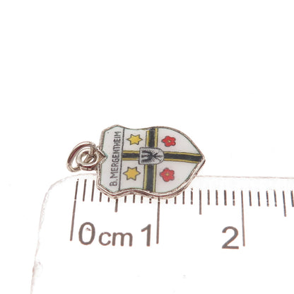 800 Silver Vintage Enamel Bad Mergentheim Mini Charm Pendant