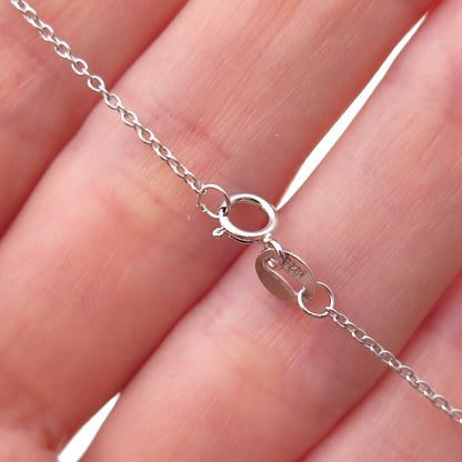 Or Paz PZ 925 Sterling Silver Vintage Israel Real Pearl Cable Chain Necklace 18"