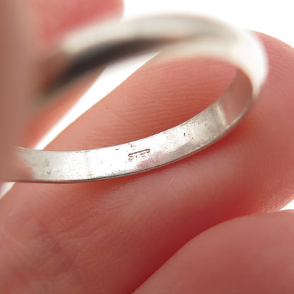 925 Sterling Silver Vintage Heart Oxidized Adjustable Ring Size 7.25