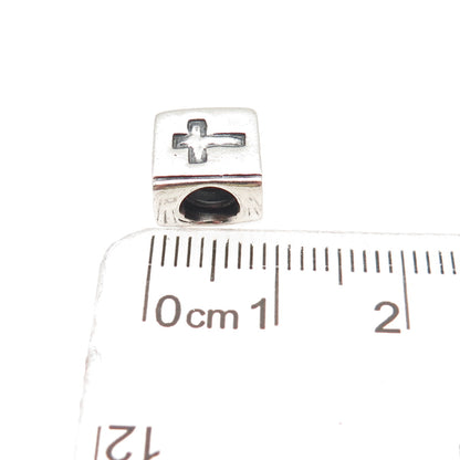 Pandora 925 Sterling Silver Cross Bible Slide Bead Charm