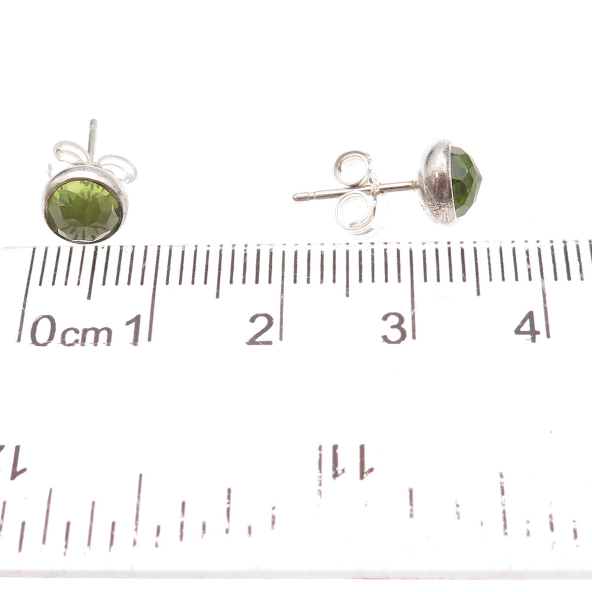 Pandora 925 Sterling Silver Real Peridot August Birthstone Droplet Stud Earrings