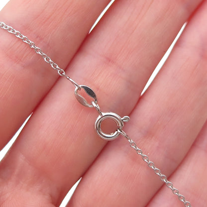 Joseph Schmid 925 Sterling Silver Real Canary Diamond Cable Chain Necklace 18"