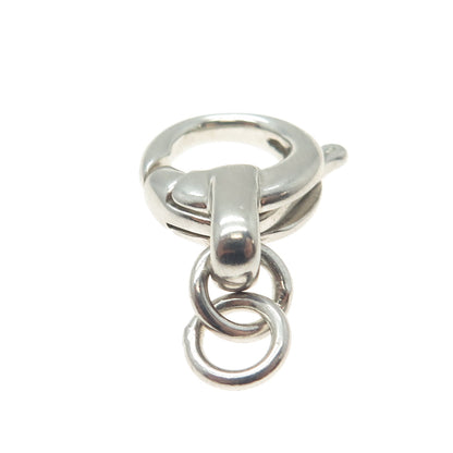 925 Sterling Silver Vintage Italy Bracelet & Necklace Spring Ring Lock Clasp