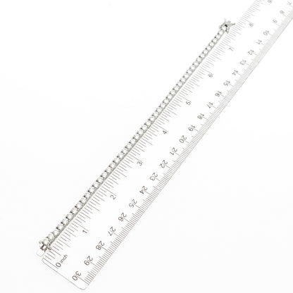 925 Sterling Silver Round-Cut C Z Tennis Link Bracelet 7.25"