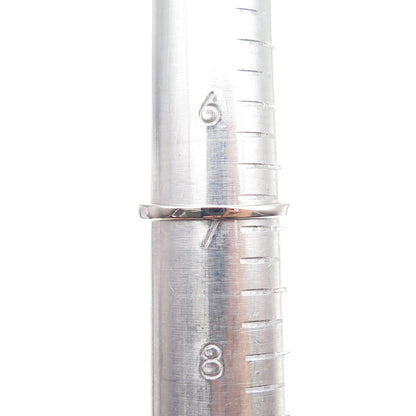 925 Sterling Silver Real Round-Cut Diamond Fleur de Lis Ring Size 7