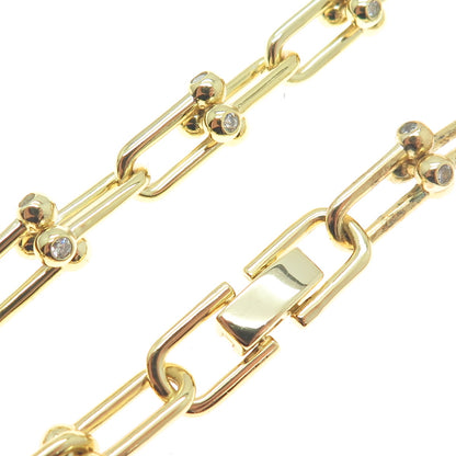 925 Sterling Gold Plated Round-Cut Shaped C Z Horseshoe Chain Necklace 18"