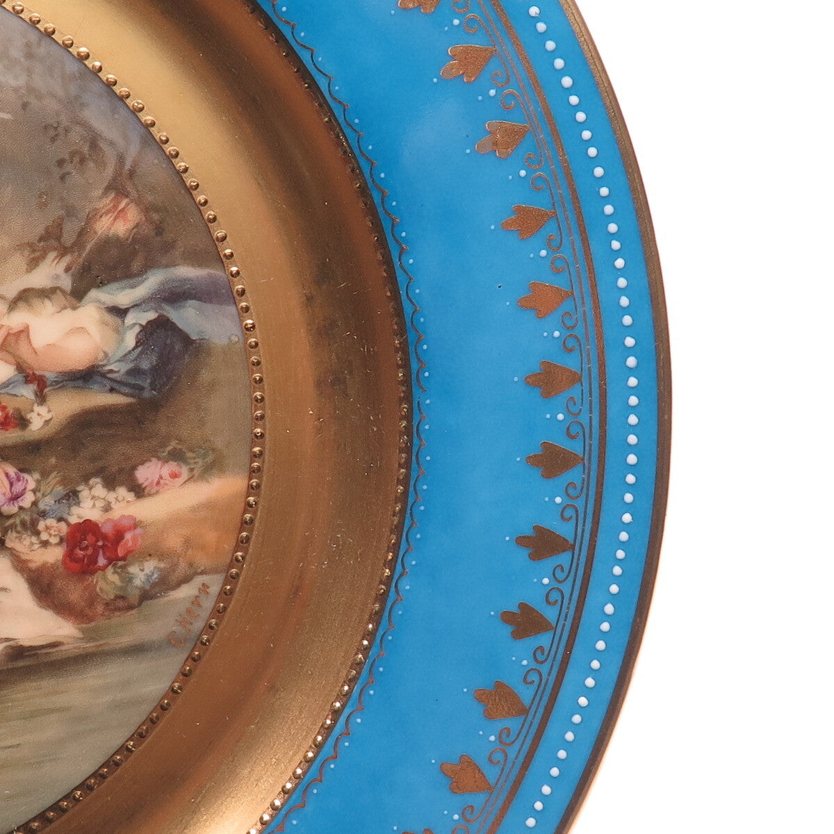 C. HERR & ROYAL VIENNA Antique Ceres Scene Hand Painted Porcelain Cabinet Plate