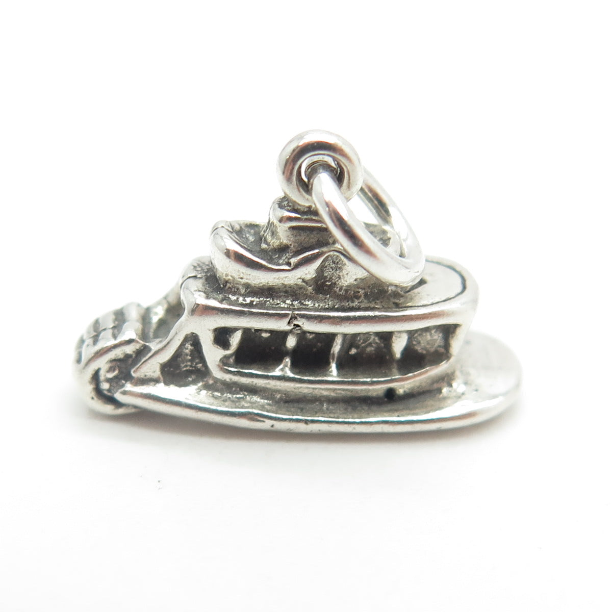 925 Sterling Silver Vintage Boat Charm Pendant