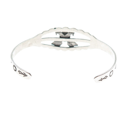 Old Pawn 925 Sterling Vintage Bisbee Turquoise Arrow Adjustable Bracelet 5.25"