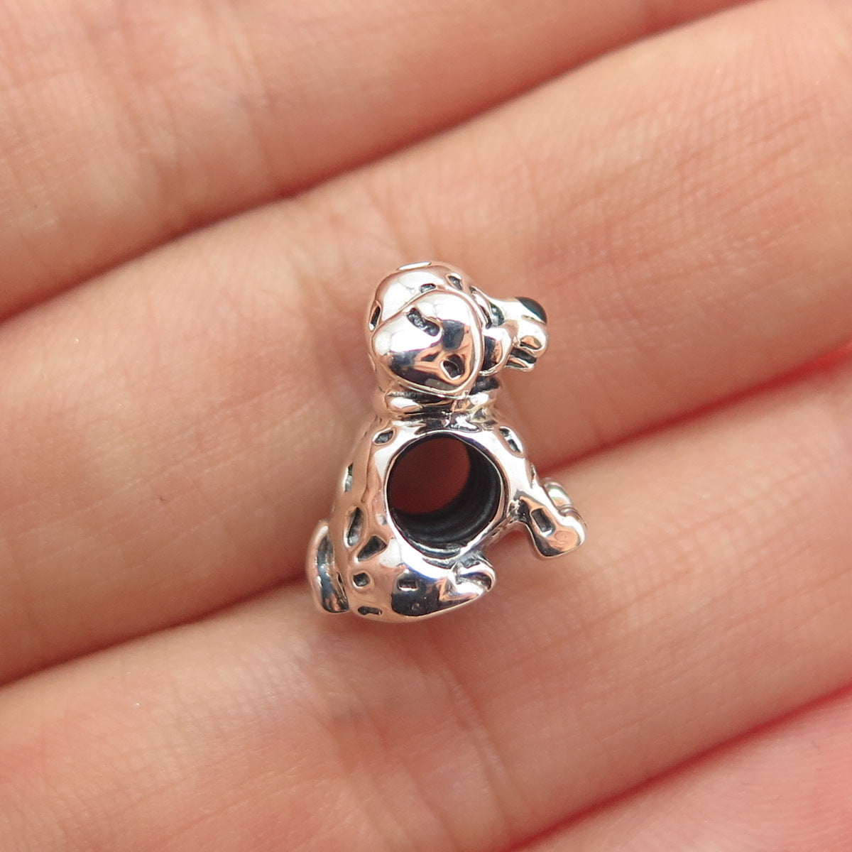 CHAMILIA & DISNEY 925 Sterling Silver Lucky The Dalmatian Slide Bead Charm