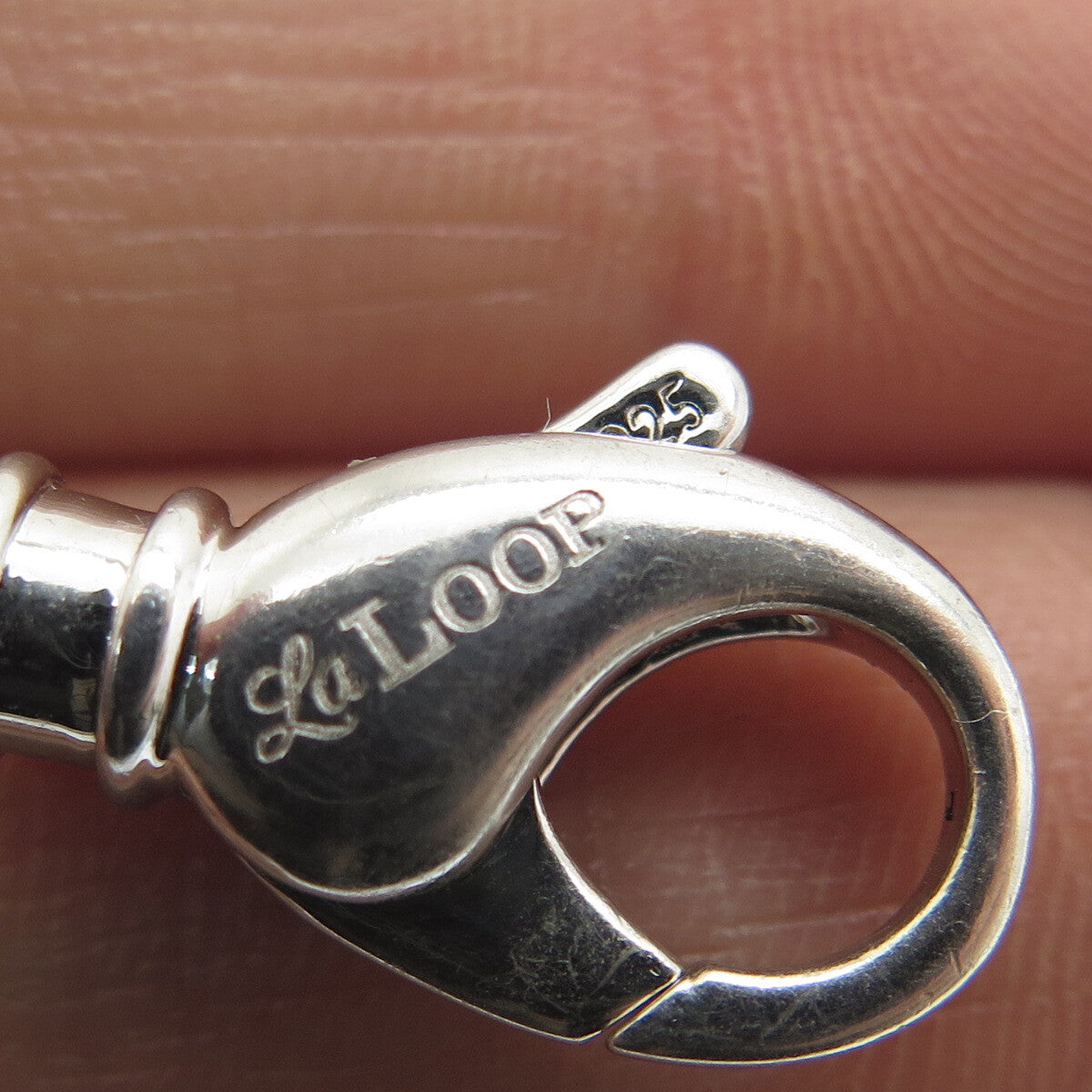 LALOOP 925 Sterling Silver Vintage Bracelet / Necklace Lobster Claw Clasp Lock
