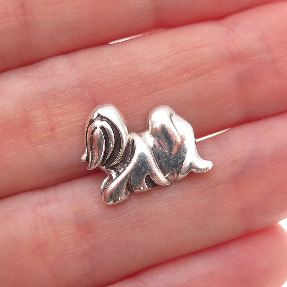 John Hardy 925 Sterling Silver Vintage 2006 Year of the Dog Tie Tack / Lapel Pin