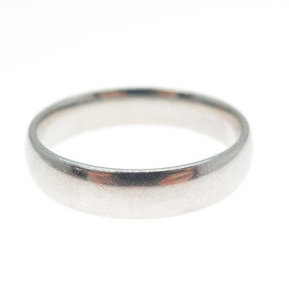 925 Sterling Silver Vintage Classic Wedding Band Ring Size 11.25