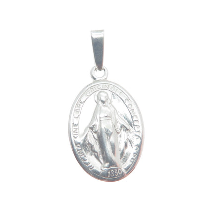 HAN 925 Sterling Silver Vintage 1830 St. Regina Medal Religious Pendant