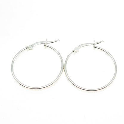 925 Sterling Silver Italy Hoop Earrings