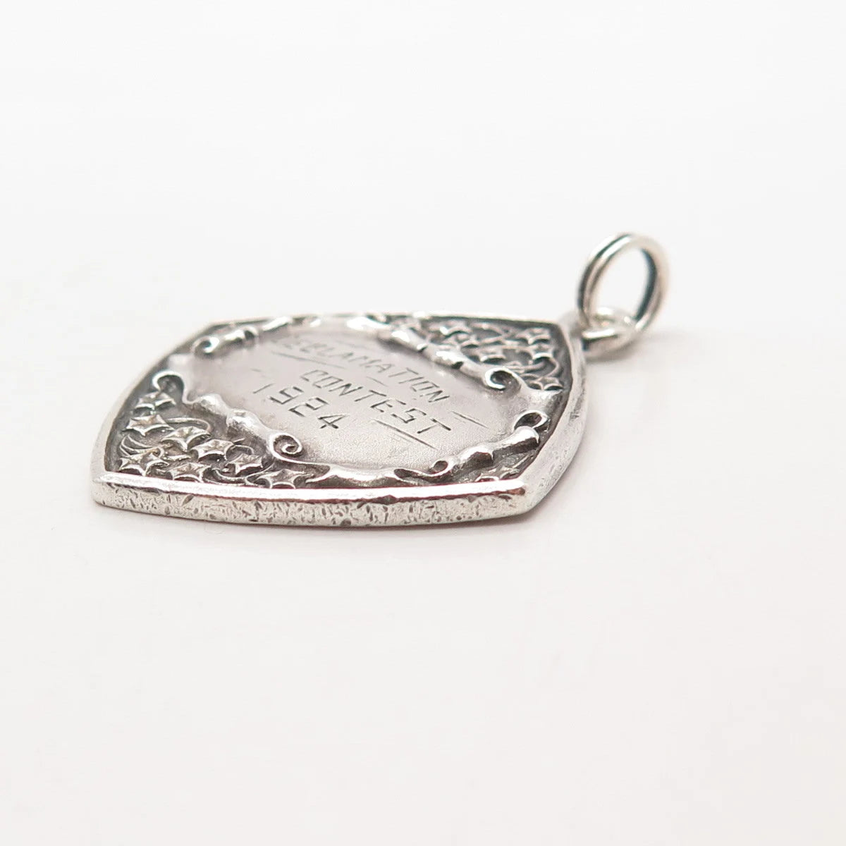 925 Sterling Silver Vintage Wendell & Co. "Declamation Contest 1924" Pendant