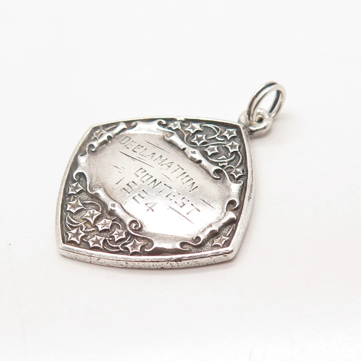 925 Sterling Silver Vintage Wendell & Co. "Declamation Contest 1924" Pendant