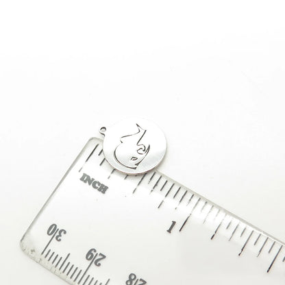 925 Sterling Silver USA Two In Town Rhinoceros Charm Pendant