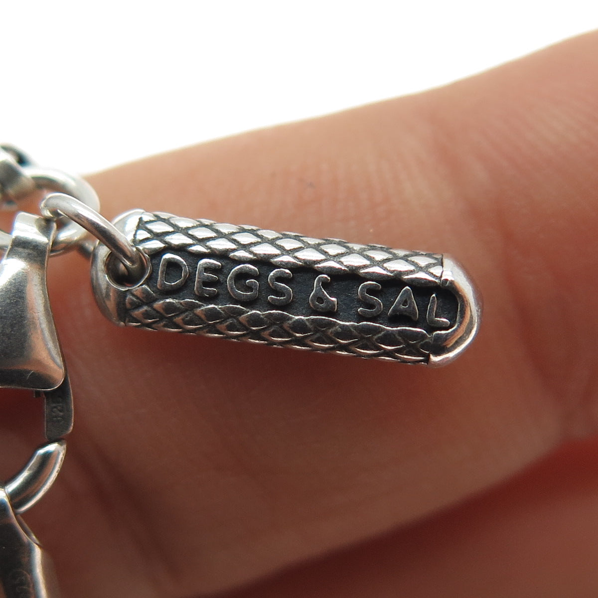 DEGS & SAL 925 Sterling Turquoise Modern Medallion Round Box Chain Necklace 24"