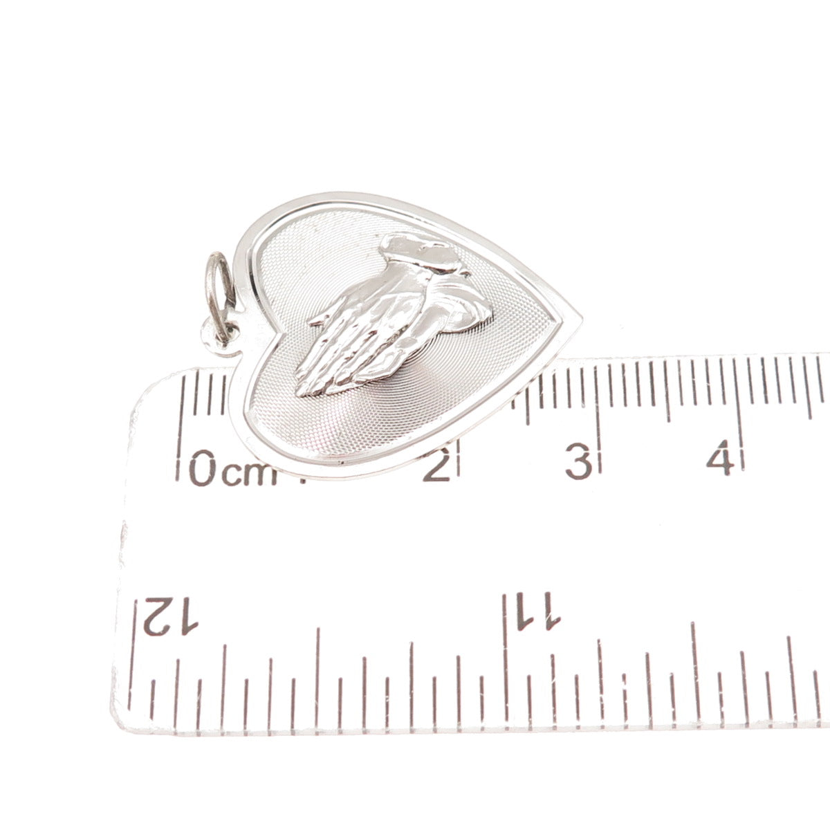 Town & Country 925 Sterling Silver Vintage Prayer Hands Heart Charm Pendant