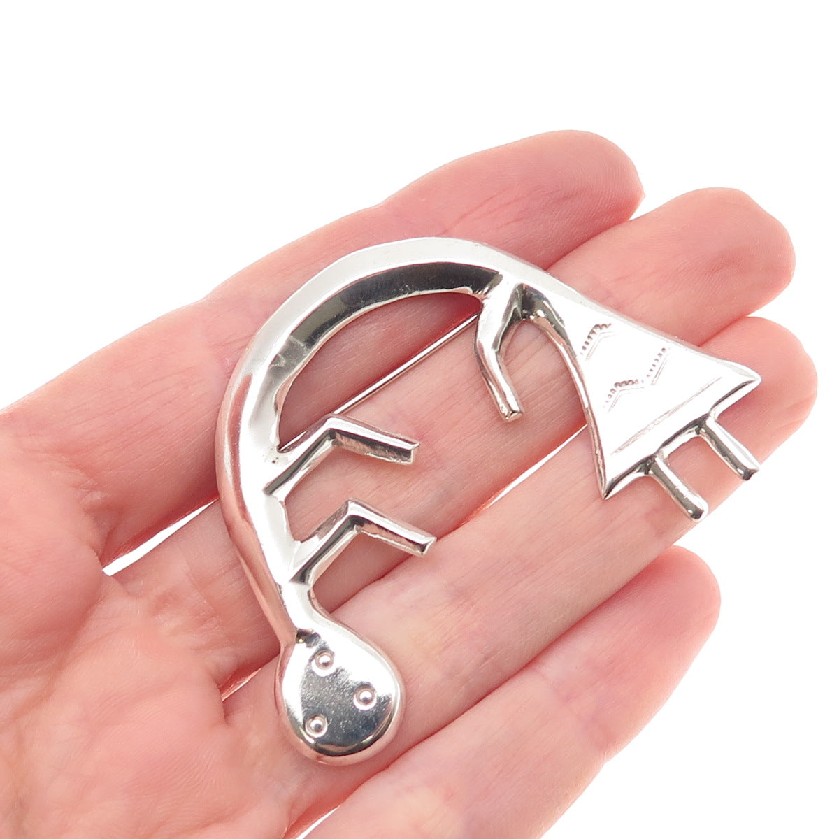 Patrick Yellowhorse Navajo Old Pawn 925 Sterling Vintage Kachina Doll Pin Brooch