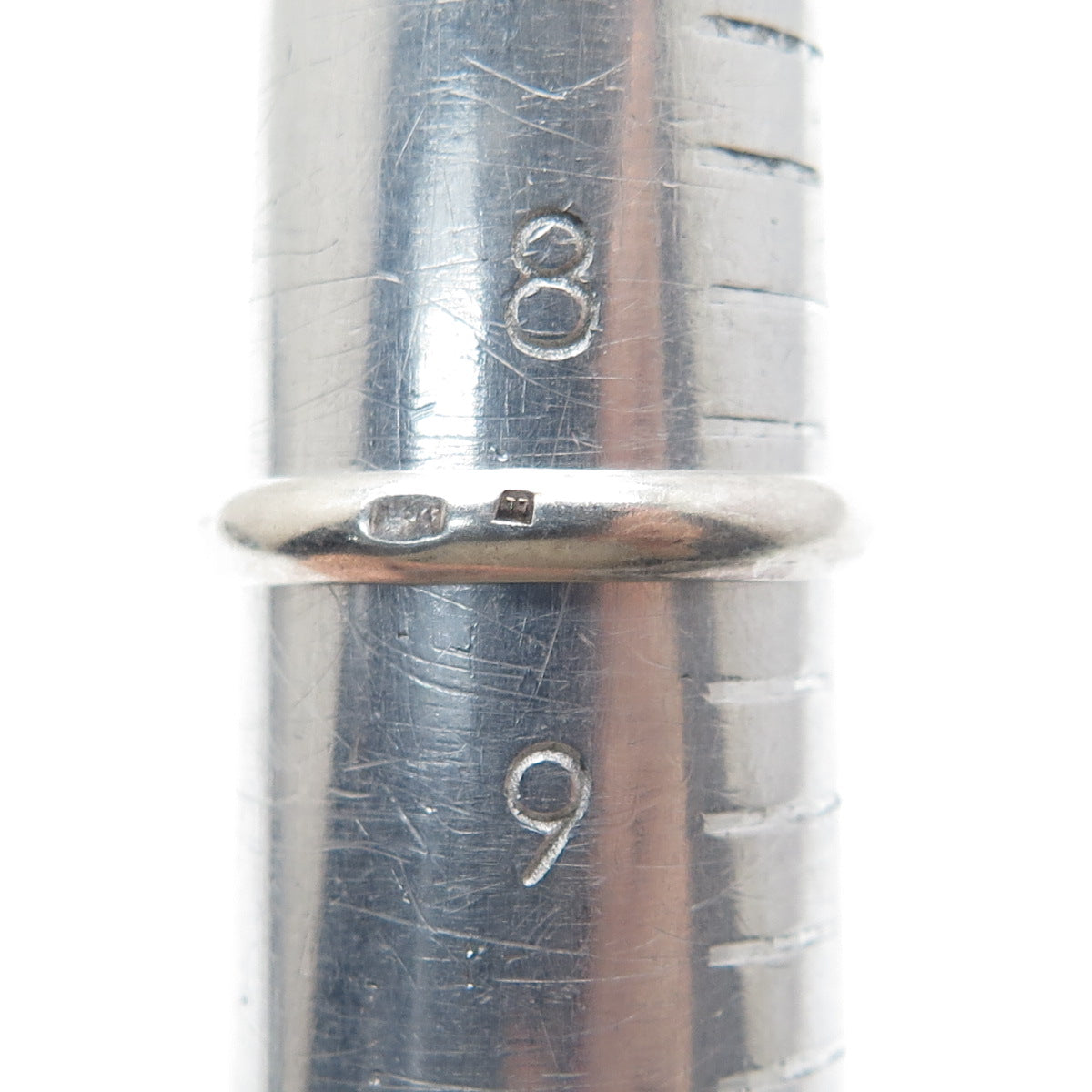 925 Sterling Silver Vintage Poland Real Amber Modernist Ring Size 8.5