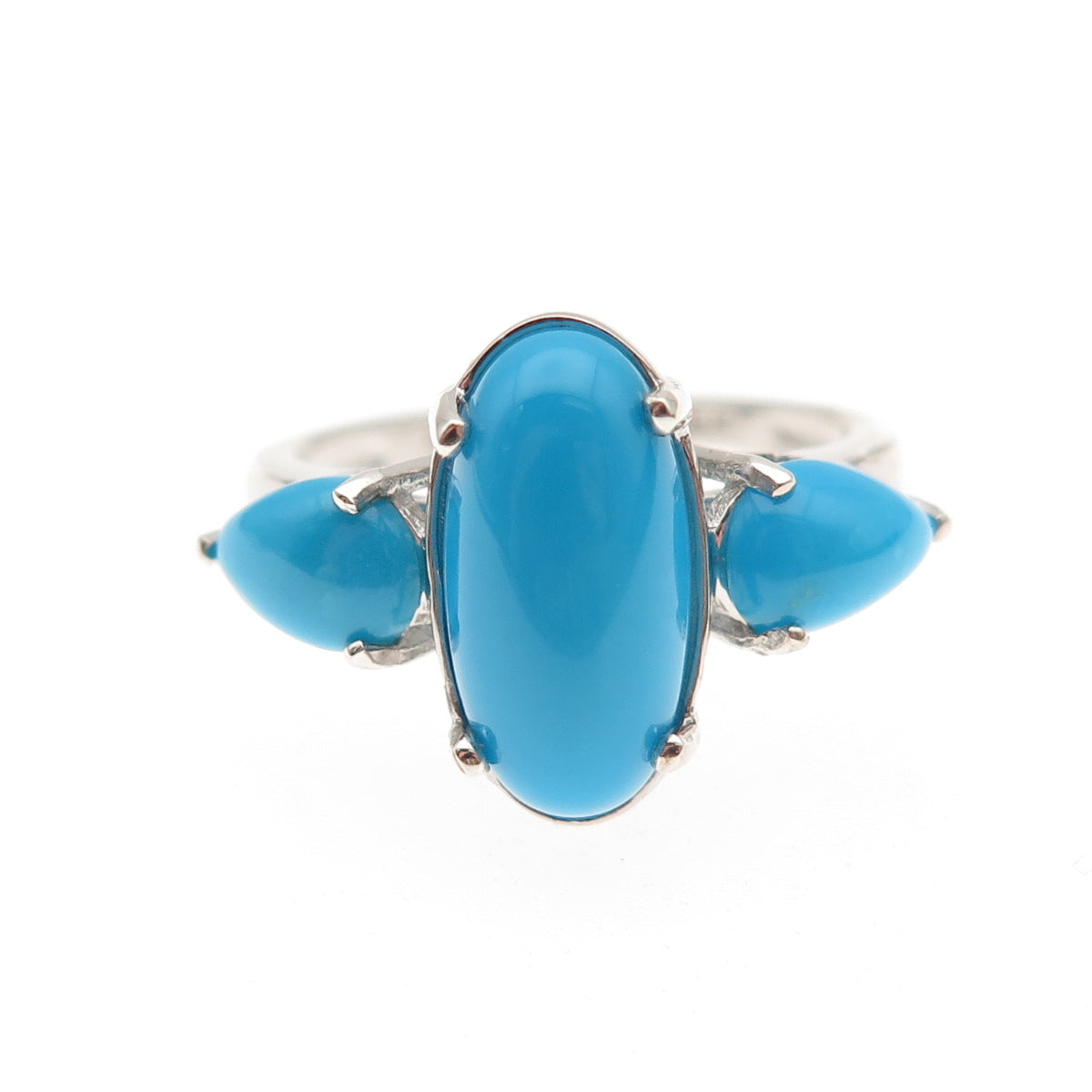 Chuck Clemency 925 Sterling Silver Real Sleeping Beauty Turquoise Ring Size 8