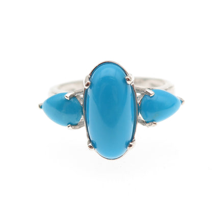 Chuck Clemency 925 Sterling Silver Real Sleeping Beauty Turquoise Ring Size 8