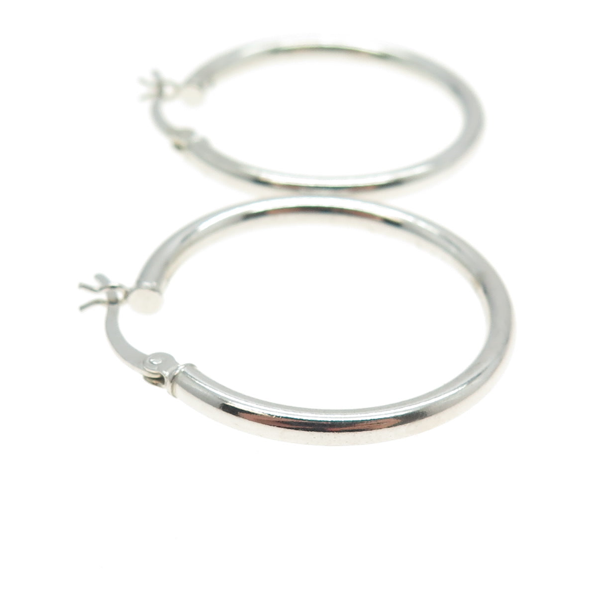 925 Sterling Silver Tube Hoop Earrings