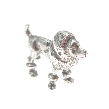 925 Sterling Silver Vintage Poodle Dog Miniature / Figurine