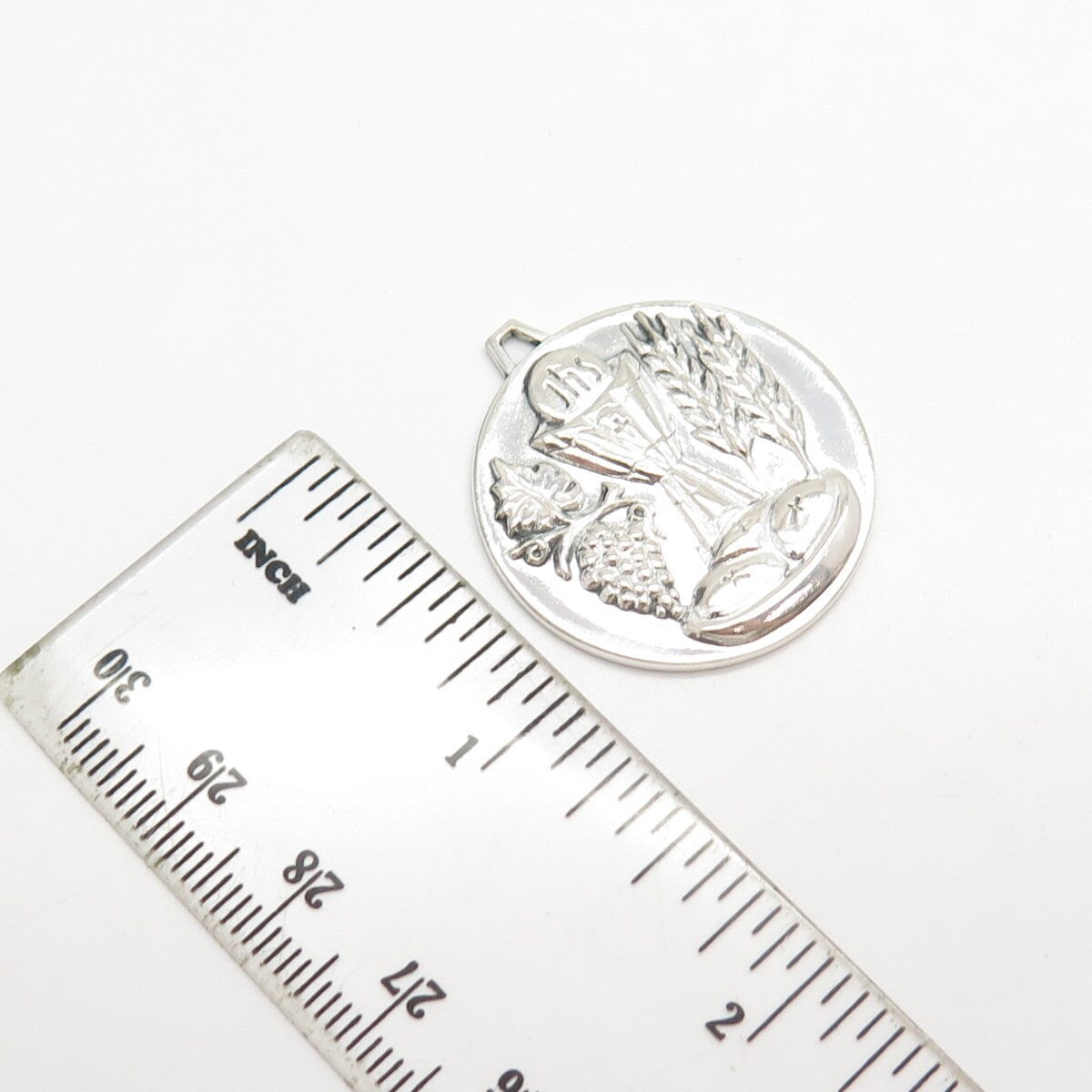 925 Sterling Silver Vintage First Holy Communion Symbol Pendant
