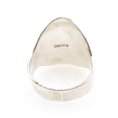 Old Pawn 925 Sterling Silver Vintage Southwestern Kachina Doll Ring Size 10.75