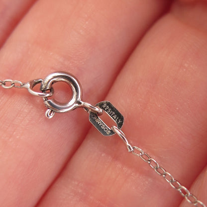 Chuck Clemency 925 Sterling Silver Real Iolite Cable Chain Necklace 20"
