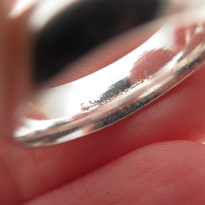 925 Sterling Silver Vintage Classic Wedding Band Ring Size 5.25