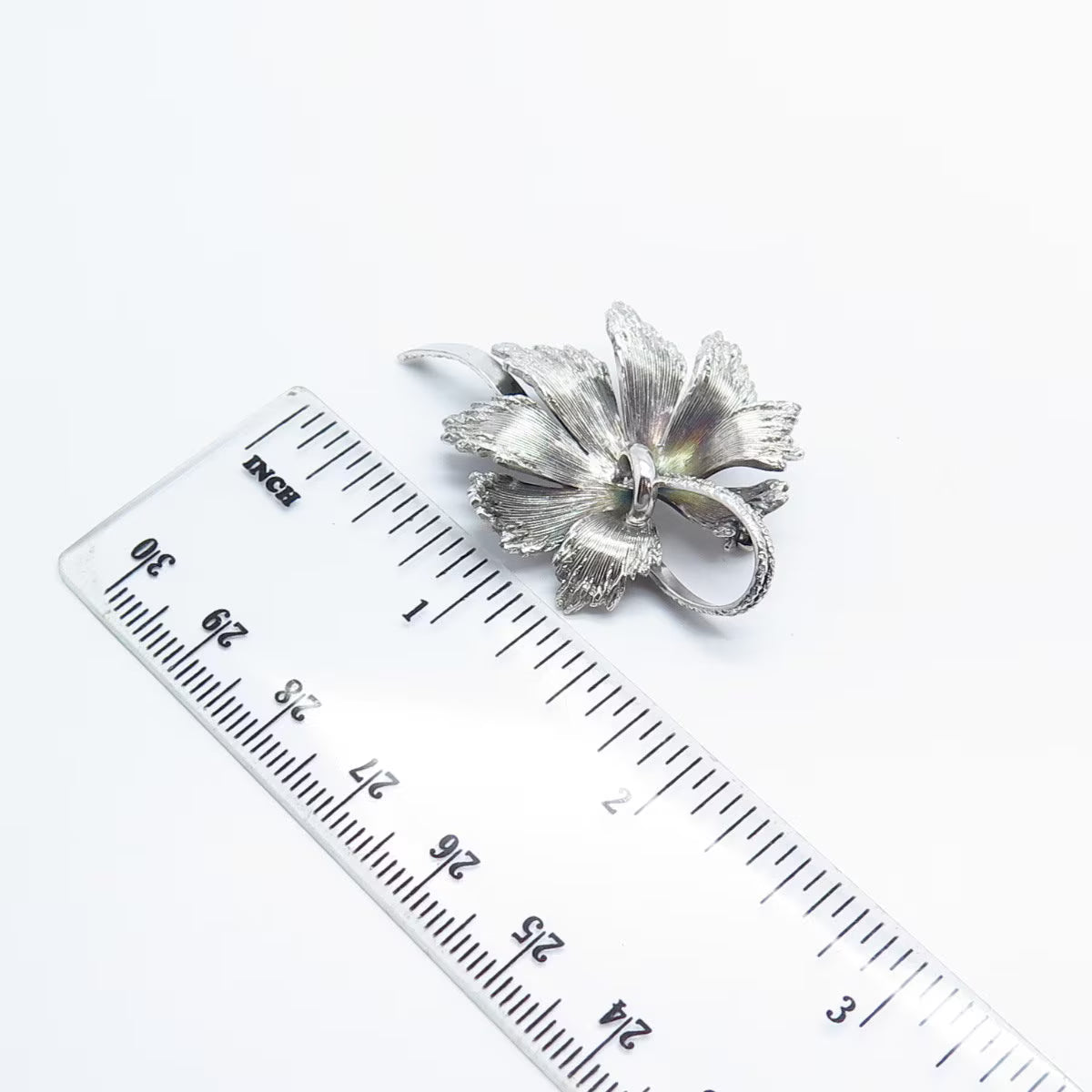 925 Sterling Silver Vintage Kollmar & Jourdan Floral Pin Brooch