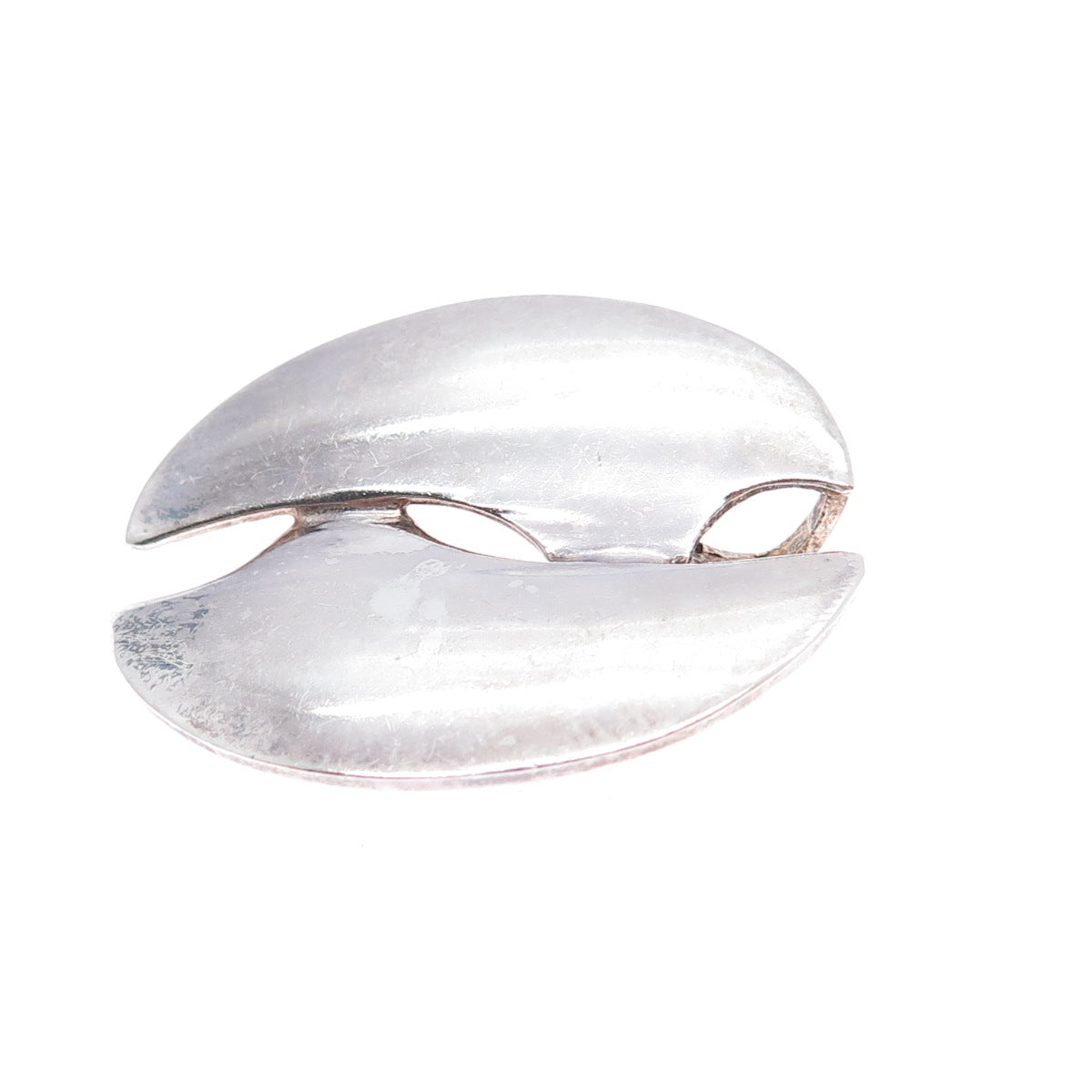 925 Sterling Silver Vintage Israel Modernist Yin Yang Slide Pendant