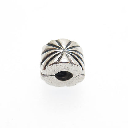 PANDORA 925 Sterling Silver Sunburst Oxidized Clip Charm
