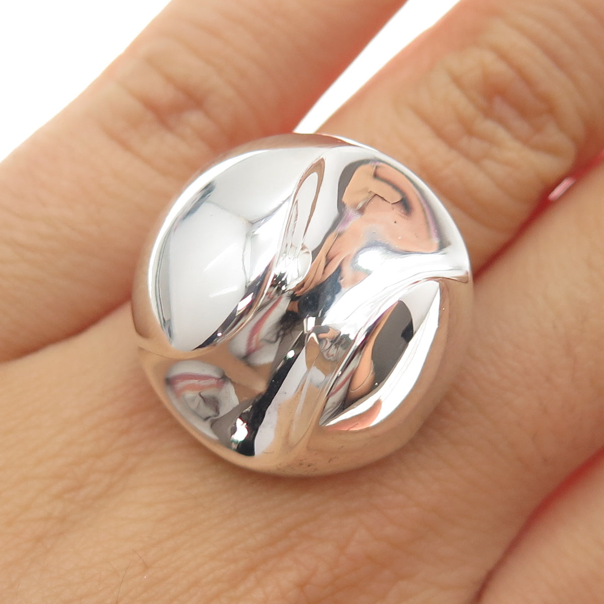 Matti J. Hyvarinen 925H Sterling Vintage 1972 Finland Modernist Ring Size 6.25