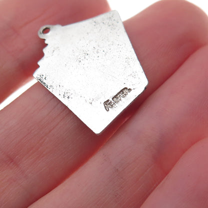 Art's Elegance Sterling Silver Vintage Royal Flush Spades Poker Charm Pendant