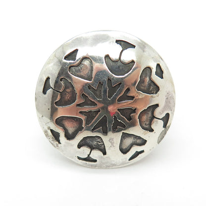 925 Sterling Silver Vintage Spades Playing Cards Symbol Oxidized Ring Size 5.5