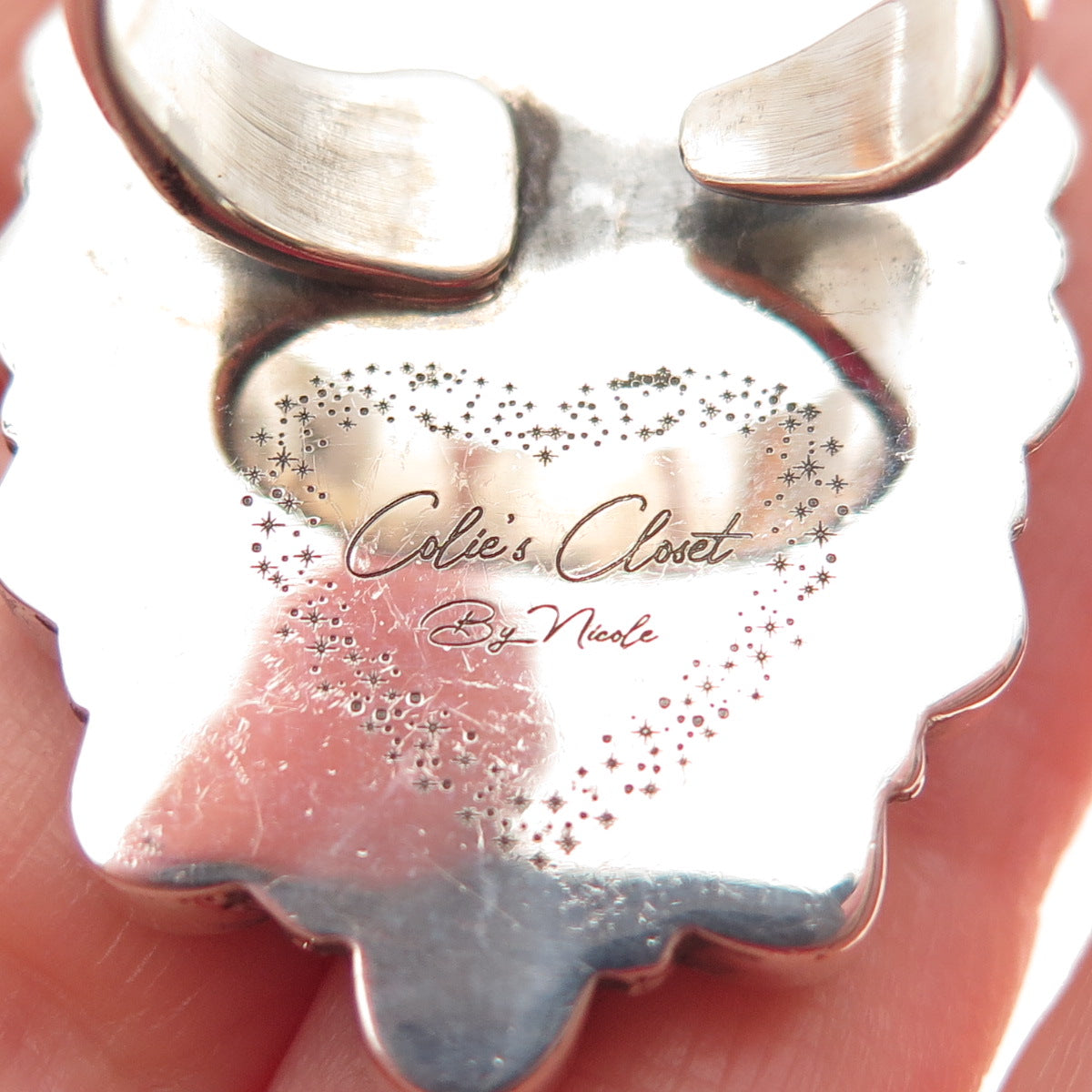 Colie's Closet By Nicole Sterling Vintage Real Rhodochrosite Garnet Ring Size 8