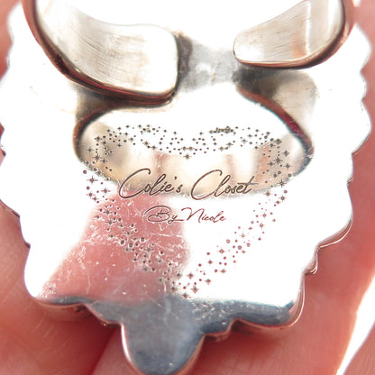 Colie's Closet By Nicole Sterling Vintage Real Rhodochrosite Garnet Ring Size 8