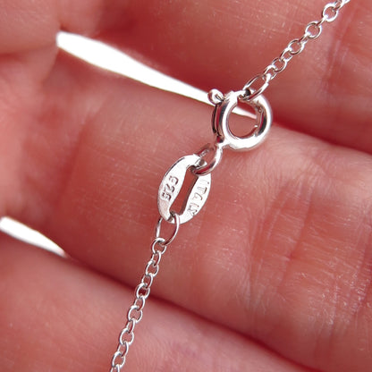 925 Sterling Silver Round-Cut C Z Coffee Bean Cable Chain Necklace 18"