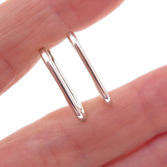 Jacmel Mauritius 925 Sterling Silver Oval Hoop Earrings