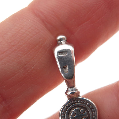 925 Sterling Silver Vintage Eastern Orthodox Crucifix Cross Pendant