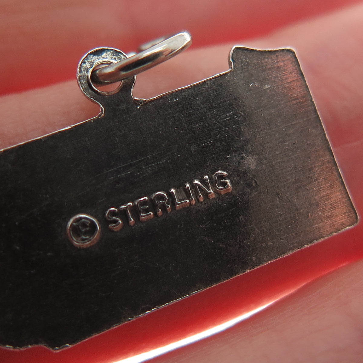 FRENCH & FRANKLIN 925 Sterling Silver Vintage Pennsylvania Oxidized Mini Pendant